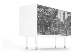 Aparador - 115х84х41 cm - S3 - View of the Piazza, Blanco