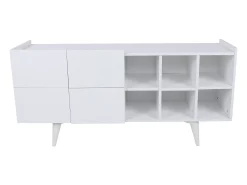 Aparador – 150cm x 42cm x 71cm – Blanco – Tablero de partículas con revestimiento de melamina