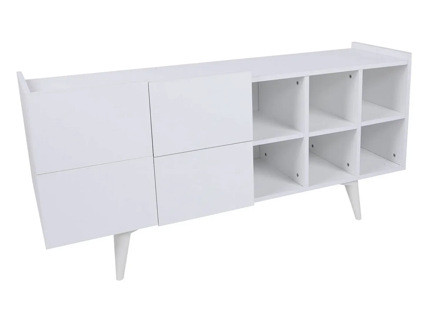 Aparador – 150cm x 42cm x 71cm – Blanco – Tablero de partículas con revestimiento de melamina