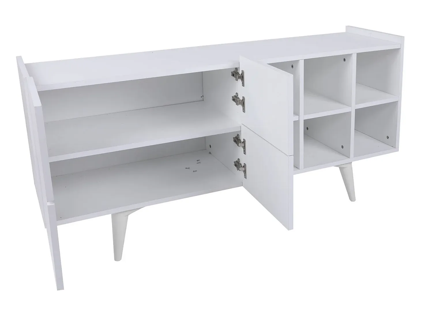 Aparador – 150cm x 42cm x 71cm – Blanco – Tablero de partículas con revestimiento de melamina