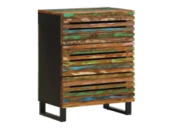 Aparador 3 piezas madera maciza acacia 60x34x75 cm
