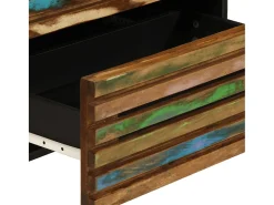 Aparador 3 piezas madera maciza acacia 60x34x75 cm