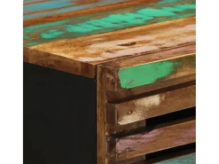 Aparador 2 piezas madera maciza acacia 60x34x75 cm