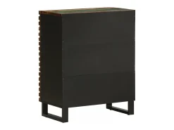 Aparador 2 piezas madera maciza acacia 60x34x75 cm