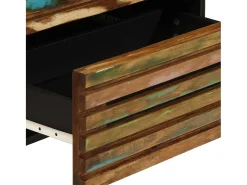 Aparador 2 piezas madera maciza acacia 60x34x75 cm