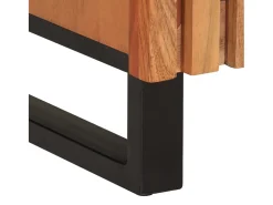 Aparador 3 piezas madera maciza acacia 60x34x75 cm