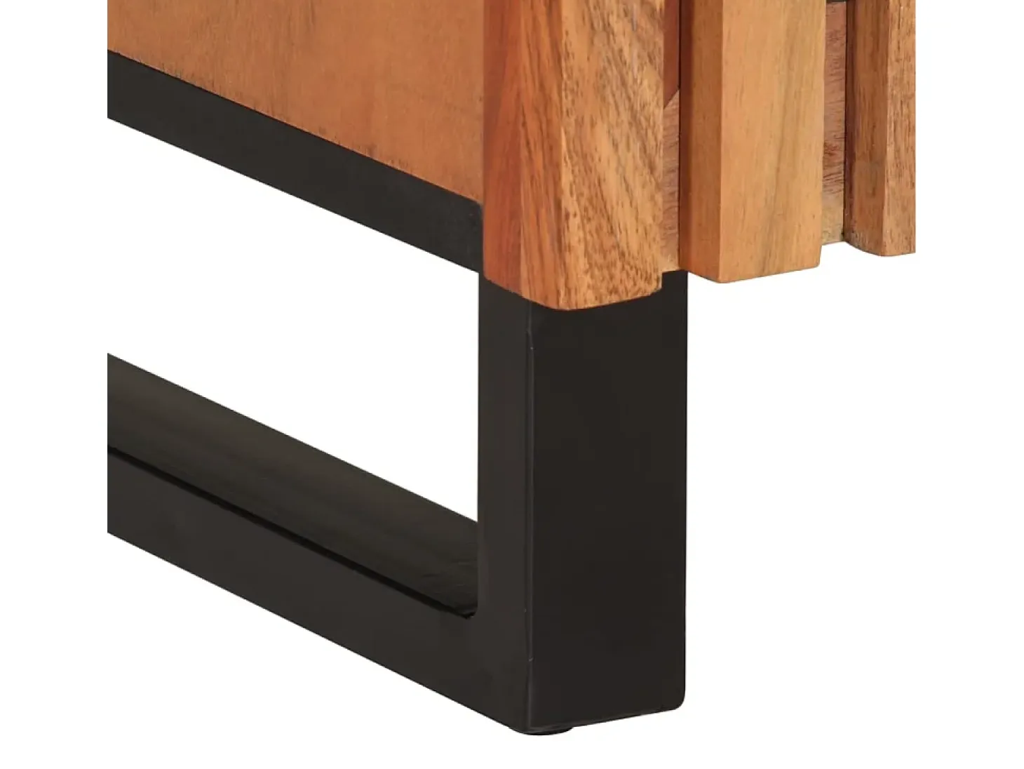 Aparador 3 piezas madera maciza acacia 60x34x75 cm