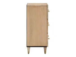 Aparador 2 piezas madera maciza de mango 60x33x75 cm