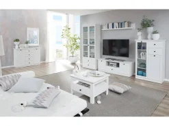 Aparador 4 puertas 1 cajón blanco estilo rústico moderno Valex 157 cm