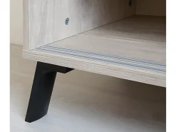 Aparador 2 puertas color efecto madera - Altura 87 x Longitud 120 x Profundidad 40 cm