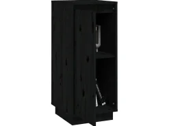 Aparador 2 uds madera maciza de pino negro 31,5x34x75 cm ES89099