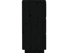 Aparador 2 uds madera maciza de pino negro 32x34x75 cm ES24678