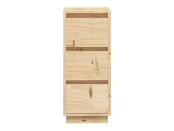 Aparador 2 unidades madera maciza de pino 32x34x75 cm