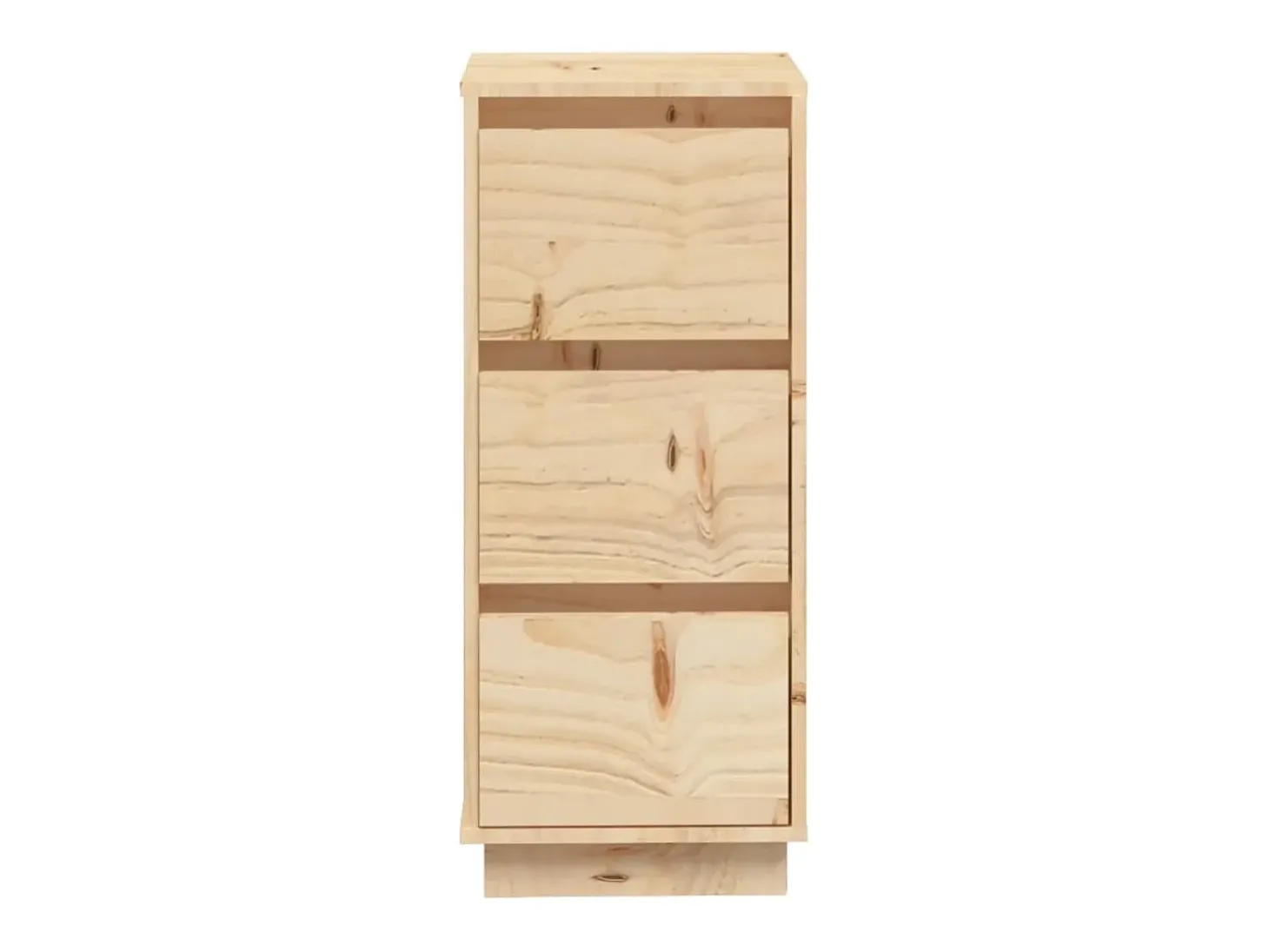 Aparador 2 unidades madera maciza de pino 32x34x75 cm