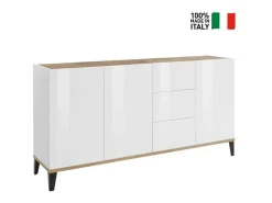 Aparador 160 x 40 cm 3 puertas 3 cajones cocina vestíbulo Rebecca Wood