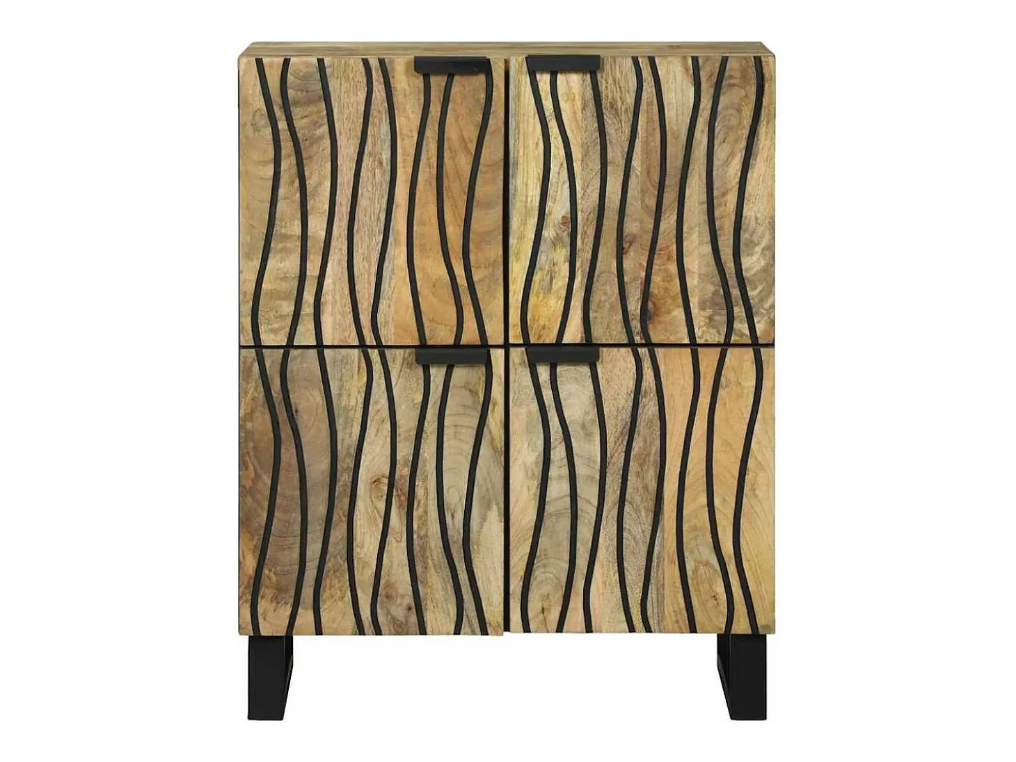 Aparador 60 x 33,5 x 75 cm - Fabricado en madera maciza de mango y madera de ingeniería