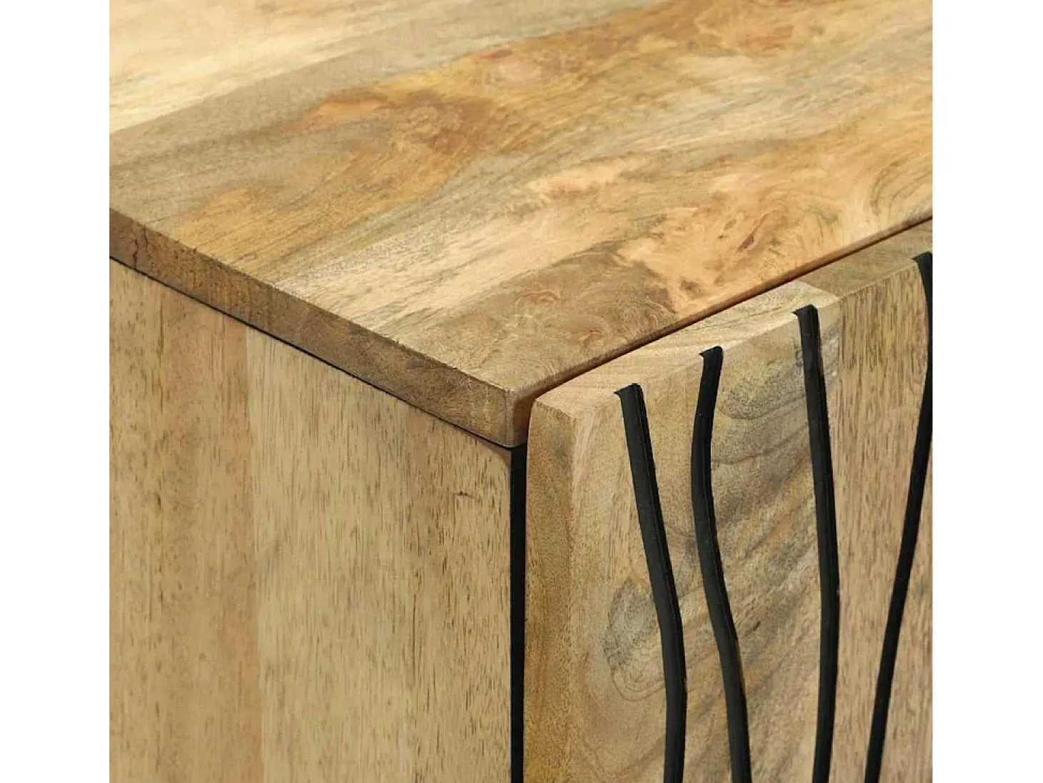 Aparador 60 x 33,5 x 75 cm - Fabricado en madera maciza de mango y madera de ingeniería