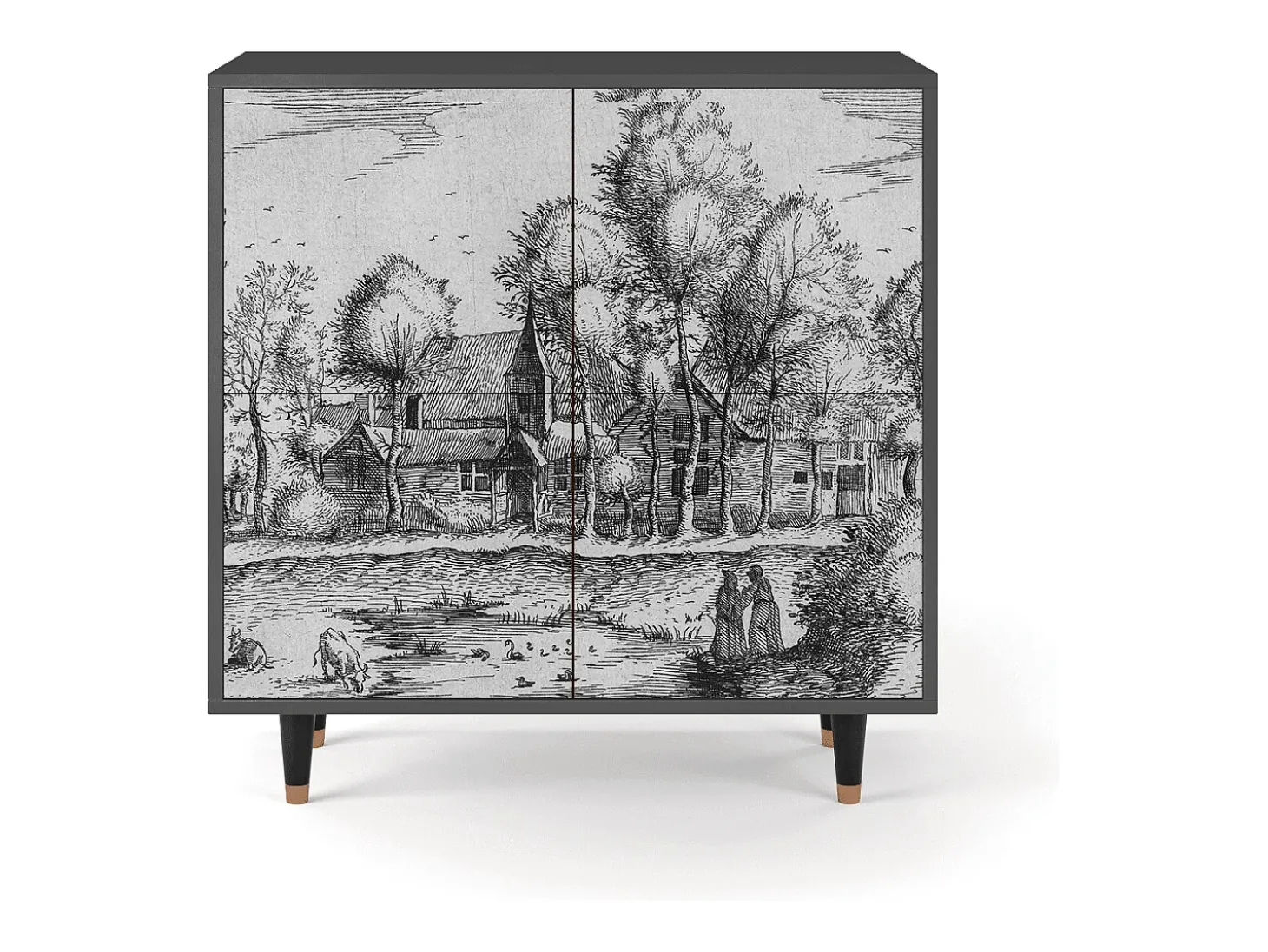 Aparador - 94x96x48 cm - BS3 - A Pond, Antracita