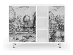 Aparador - 125x98x48 cm - BS2 - A Pond, Blanco