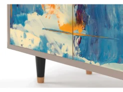Aparador - 94x96x48 cm - BS3 - Abstract Expressionism, Latte