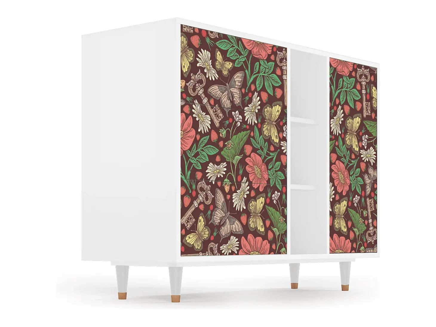 Aparador - 125x98x48 cm - BS2 - Alice in Wonderland, Blanco