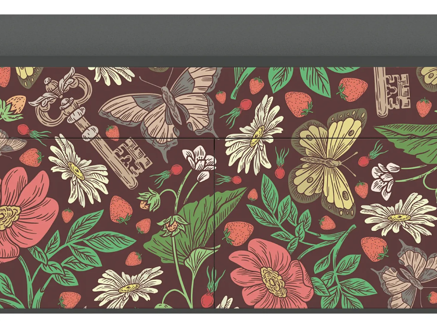 Aparador - 115x85x48 cm - BS4 - Alice in Wonderland, Antracita