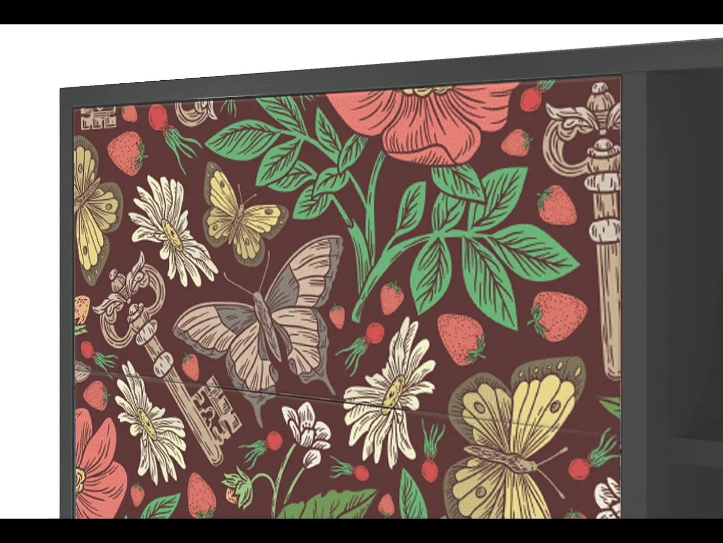 Aparador - 125x98x48 cm - BS2 - Alice in Wonderland, Antracita