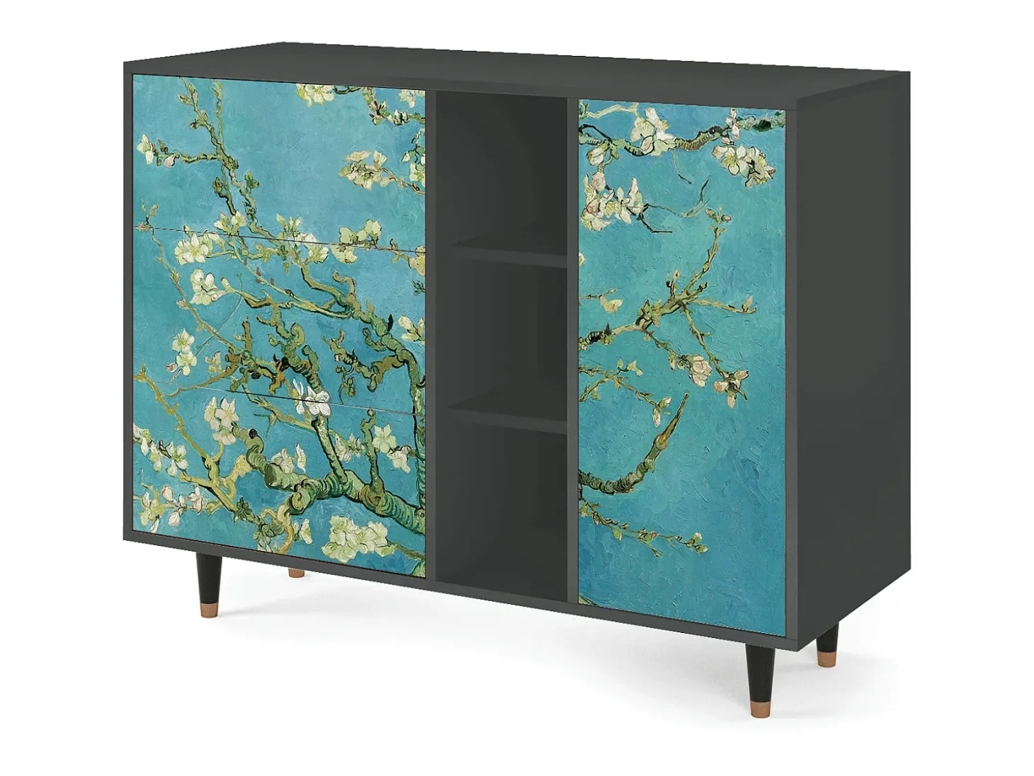 Aparador - 125x98x48 cm - BS2 - Almond Blossom, Antracita