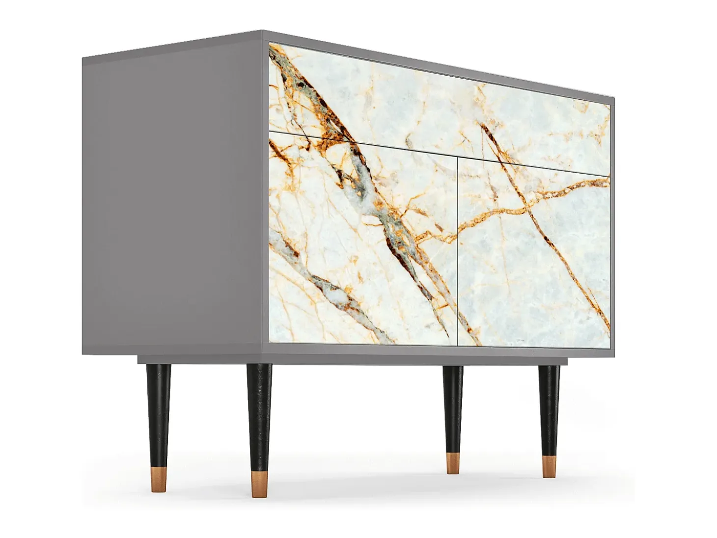 Aparador - 115x85x48 cm - BS4 - Arenay Marble, Gris
