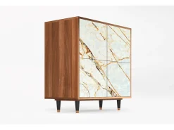 Aparador - 94x96x48 cm - BS3 - Arenay Marble, Nogal