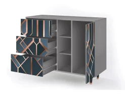 Aparador - 125x98x48 cm - BS2 - Ashy 1920', Gris