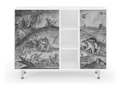 Aparador - 125x98x48 cm - BS2 - Big Fish Eat Little, Blanco
