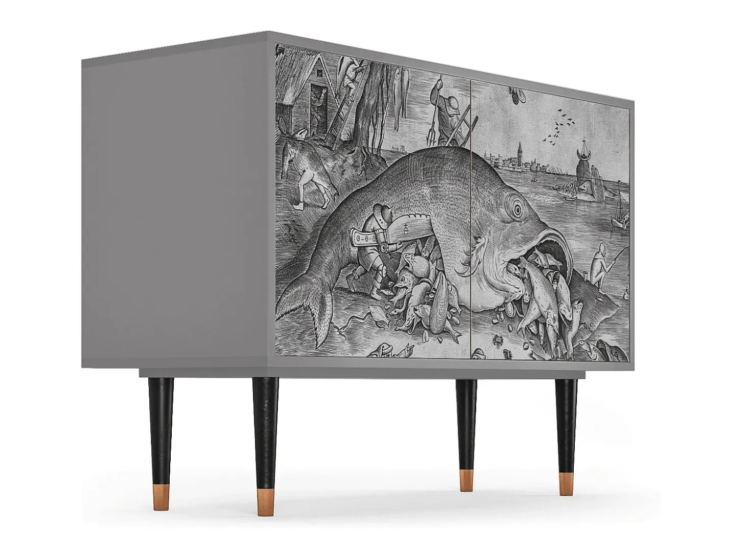 Aparador - 115x85x48 cm - BS4 - Big Fish Eat Little, Gris