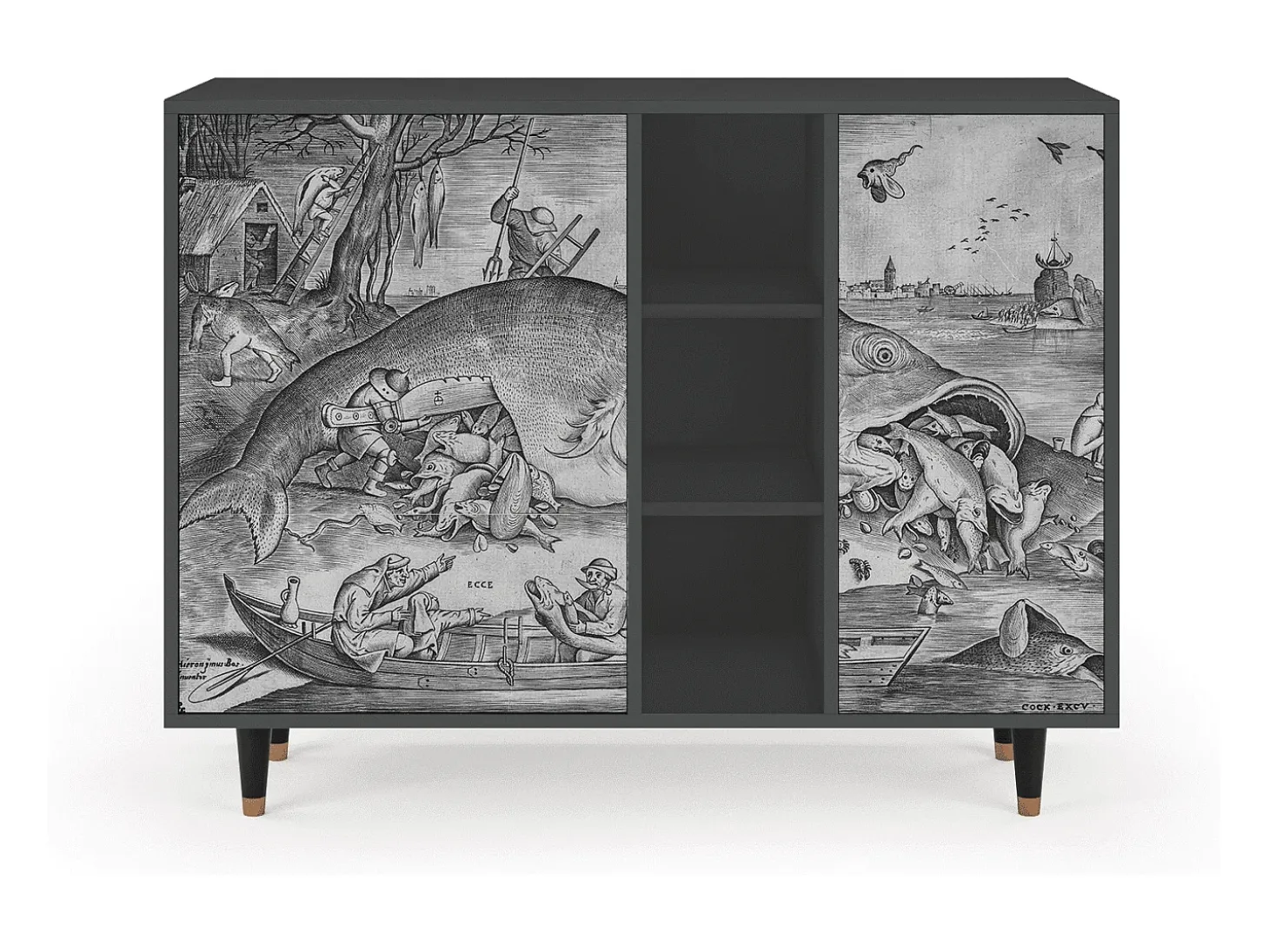 Aparador - 125x98x48 cm - BS2 - Big Fish Eat Little, Antracita