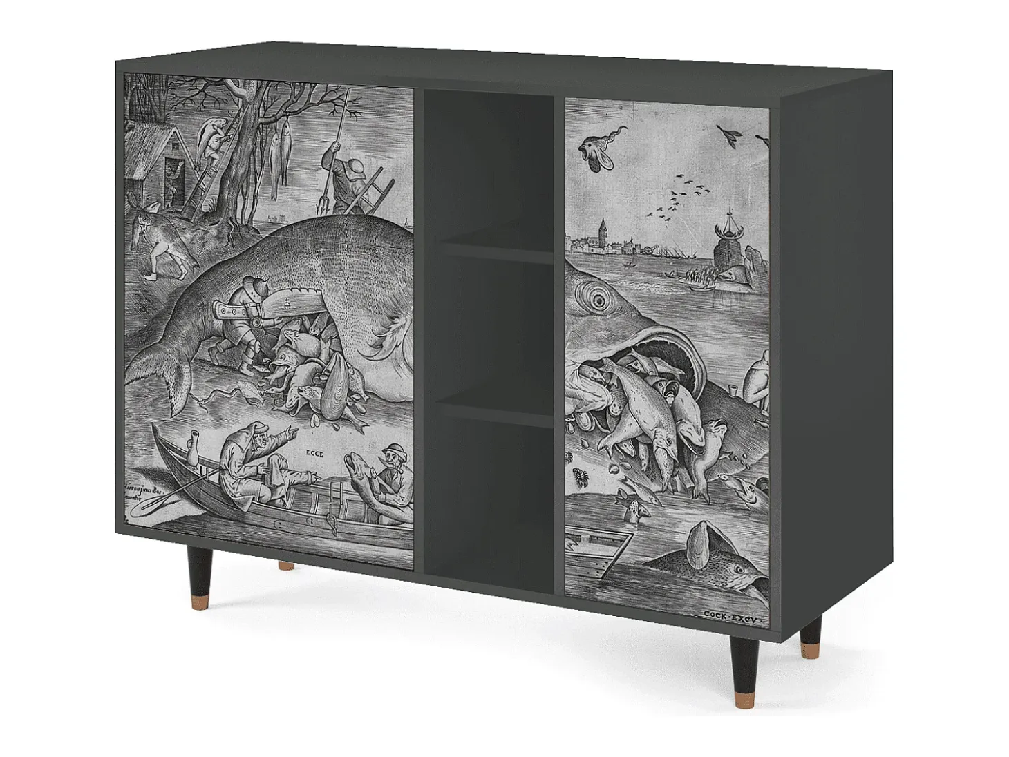 Aparador - 125x98x48 cm - BS2 - Big Fish Eat Little, Antracita