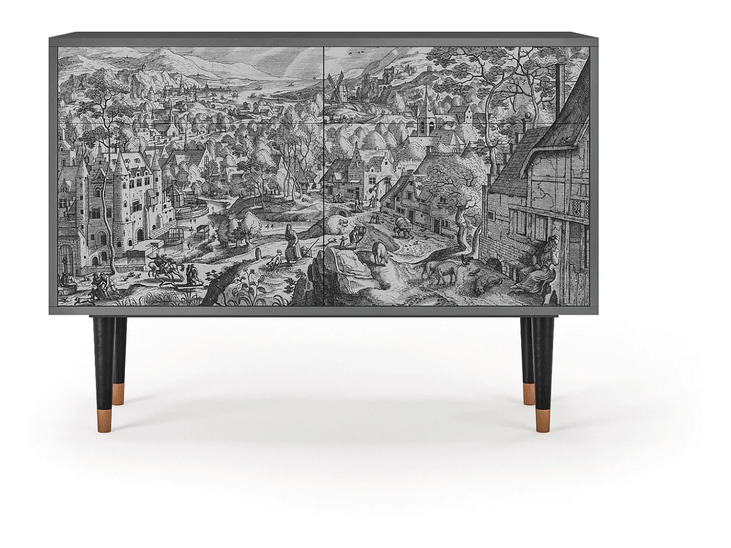 Aparador - 115x85x48 cm - BS4 - Bird Dropping, Antracita