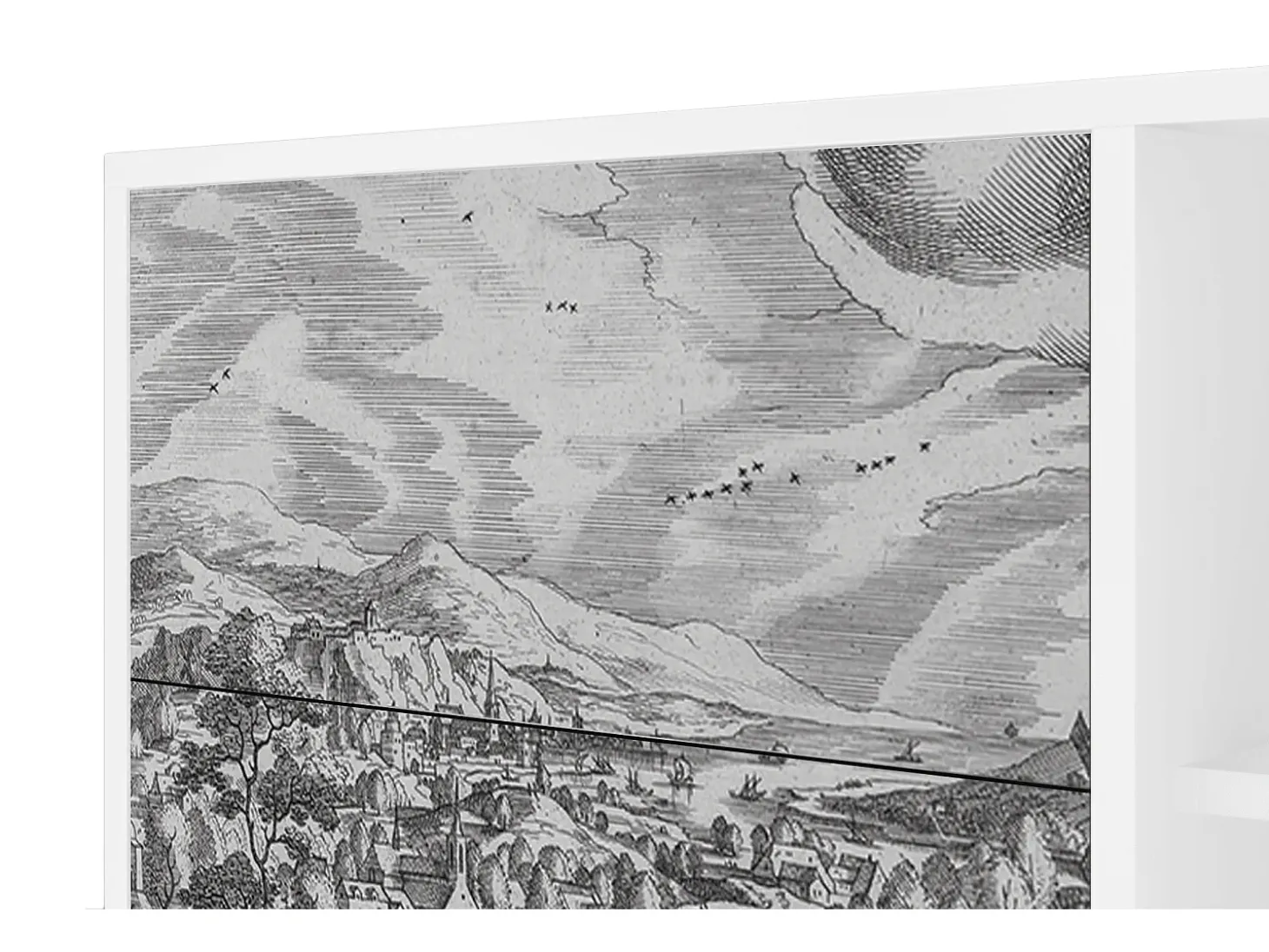 Aparador - 125x98x48 cm - BS2 - Bird Dropping, Blanco