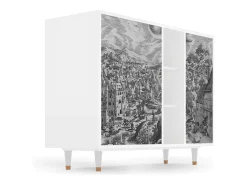 Aparador - 125x98x48 cm - BS2 - Bird Dropping, Blanco
