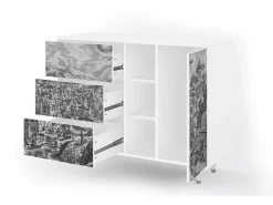 Aparador - 125x98x48 cm - BS2 - Bird Dropping, Blanco