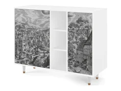 Aparador - 125x98x48 cm - BS2 - Bird Dropping, Blanco