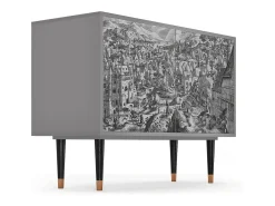 Aparador - 115x85x48 cm - BS4 - Bird Dropping, Gris