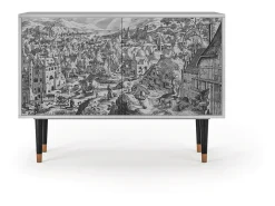 Aparador - 115x85x48 cm - BS4 - Bird Dropping, Gris