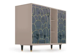Aparador - 125x98x48 cm - BS2 - Blue Lagoon, Latte