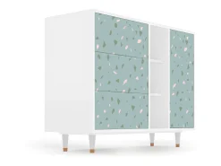Aparador - 125x98x48 cm - BS2 - Blue Drops, Blanco