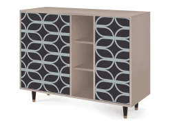 Aparador - 125x98x48 cm - BS2 - Braided Blue, Latte