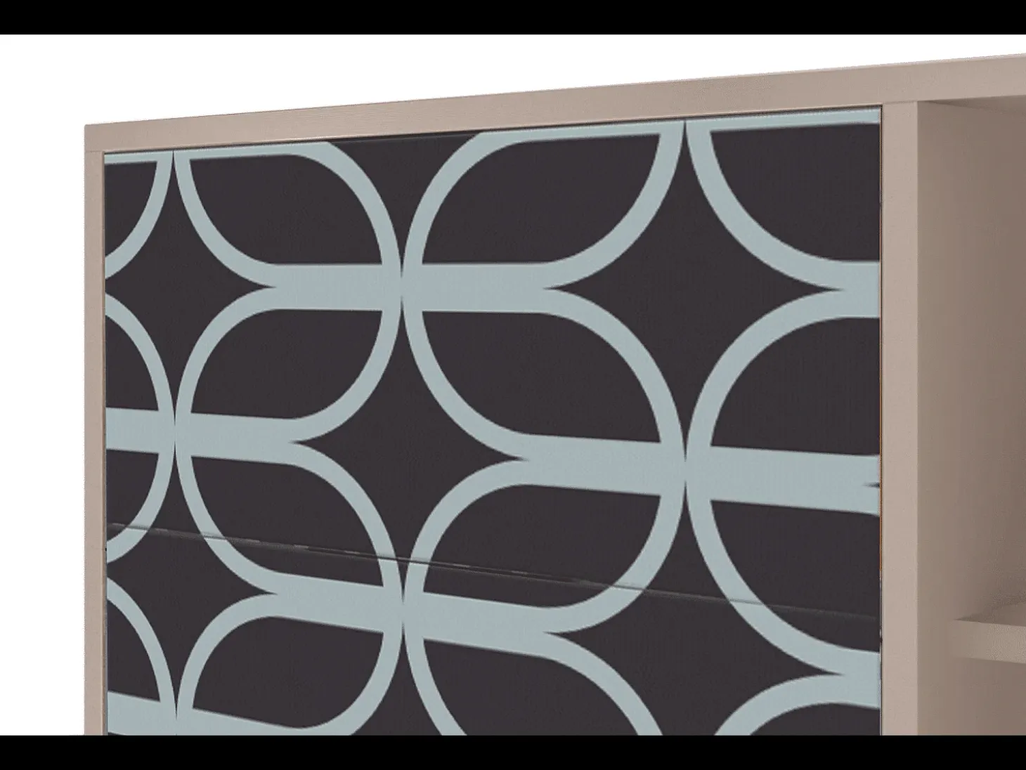 Aparador - 125x98x48 cm - BS2 - Braided Blue, Latte