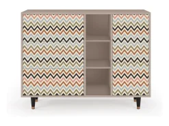 Aparador - 125x98x48 cm - BS2 - Bright Ripple, Latte