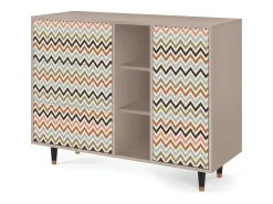 Aparador - 125x98x48 cm - BS2 - Bright Ripple, Latte