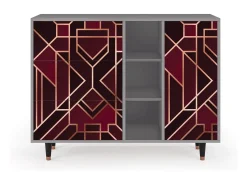 Aparador - 125x98x48 cm - BS2 - Burgundy Jewelery, Gris