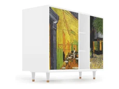 Aparador - 125x98x48 cm - BS2 - Café Terrace at Night, Blanco